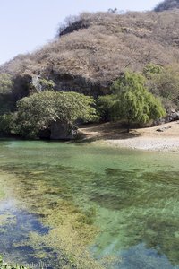 klares Wasser des Wadi Darbat im Oman
