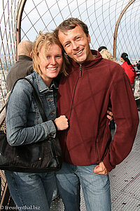 Annette und Lars ganz oben auf dem Turm