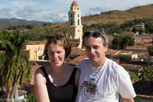 Anne und Lars auf dem Aussichtsturm vom Palacio de Cantero