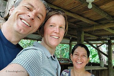 Mit Jenny bei der La Muñequita Lodge