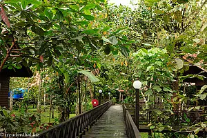 Kinabatangan Riverside Lodge - Weg vom Anleger zu den Zimmern