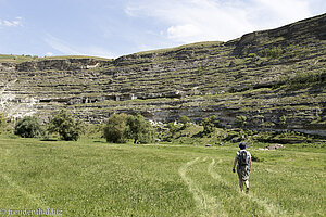 Wanderung auf der Pestere-Landzunge bei Orheiul Vechi in Moldawien.