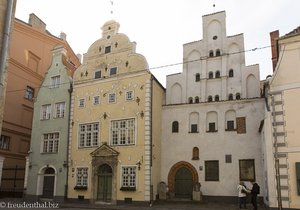 Fassaden der Drei Brüder von Riga