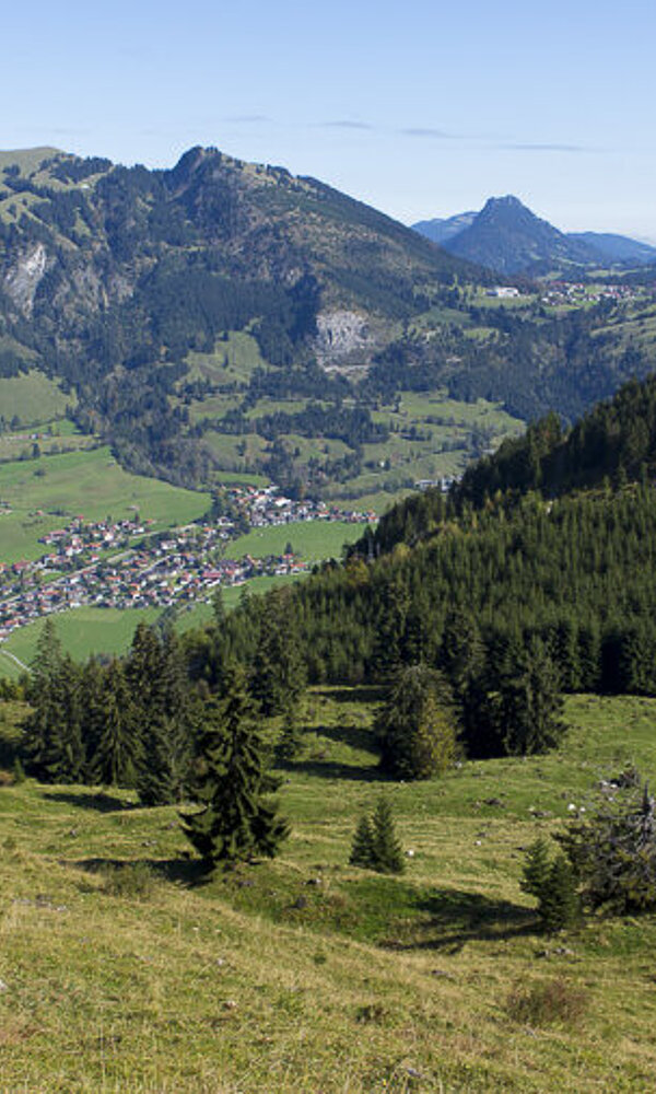 Aussicht Imberger Horn Aussicht vom Imberger Horn zum Wertacher Hörnle und Oberjoch