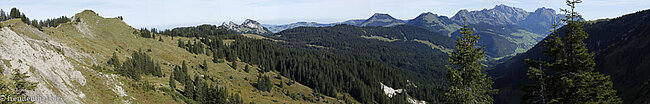 Panorama vom First Richtung Säntis und Alter Mann