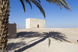 das kleine Fort von Ubar in der Wüste des Oman