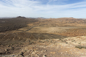 Die Aussicht ins Inselinnere von Lanzarote