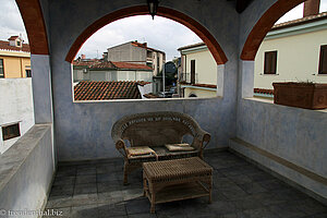 die Dachterrasse des Hotels