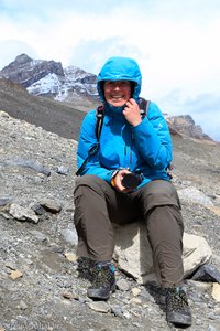 Überglückliche Annette beim Plain of Six Glaciers