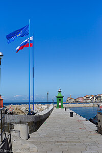 Der geschlossene Hafenkai von Piran