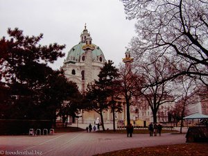 Die Karlskirche, am Karlsplatz von Wien