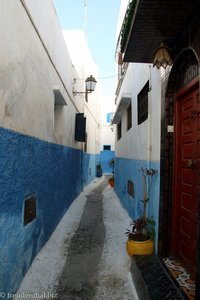 Blaue Gasse in der Kasbah des Oudaias von Rabat