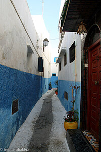 Blaue Gasse in der Kasbah des Oudaias von Rabat