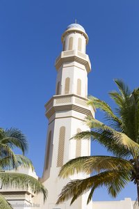 Eingang zur Moschee im Fischerdorf Taqah