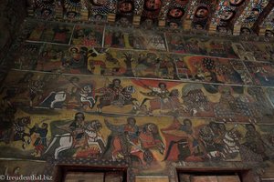 bunte Wandbilder in der Debre Berhan Selassie