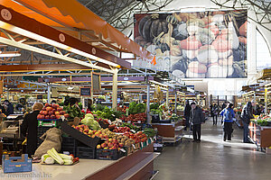 in der Halle vom Zentralmarkt von Riga