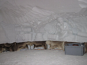 Aufenthaltsraum in der Iglu Lodge
