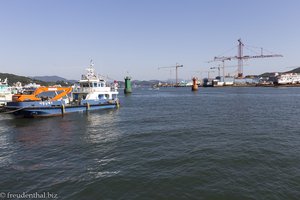 Blick in das große Hafenbecken von Tongyeong
