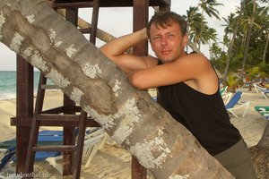 Lars am Karibikstrand bei Punta Cana