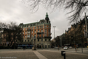 Blick über den Nybroplan zur Birger Jarlsgatan (Birger-Jarls-Straße)