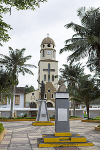 Auf der Plaza de Bolívar in Salento - Kolumbien.