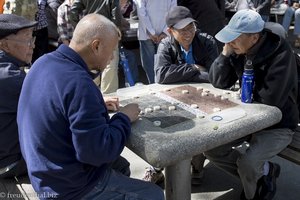 chinesisches Schach im Columbus Park von New York
