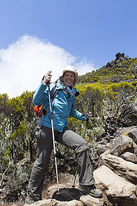 Anne - nicht ganz auf dem Gipfel des Piton des Neiges