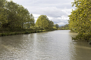 unser Schlafplatz für heute am Canal du Midi