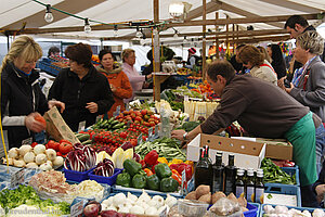 Gemüsevielfalt auf dem Grünmarkt