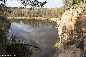 der Adlerfelsen an der Gauja