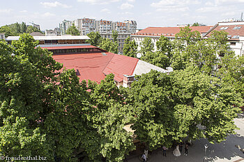 Aussicht aus unserem Zimmer im City Park Hotel im Zentrum Chisinaus