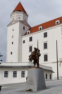 Reiterstatue der Burg Bratislava