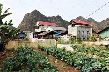 Bauernhäuser bei Cao Bang