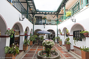 wunderschöner Patio des Hospederia La Roca in Villa de Leyva