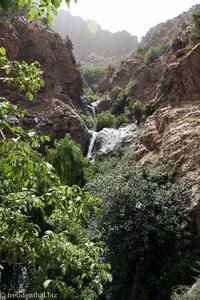 Asgaour-Wasserfall - Blick über die Schlucht des Ourika