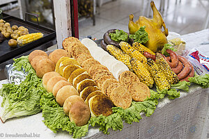 Arepas in den Restaurants des Monserrate in Bogota