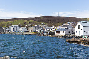 Aussicht beim Mittagessen: Bucht von Scalloway