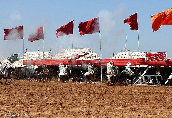 bei den Reiterspielen in Marokko
