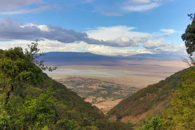 Ngorongoro Einbruchkrater am Rand der Serengeti