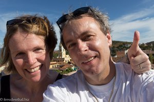 Anne und Lars auf den Aussichtsturm vom Palacio de Cantero