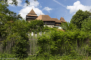 Blick auf die Kirchenburg von Viscri