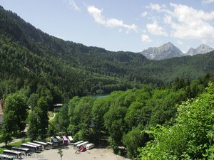 Blick von Hohenschwangau zu den Allgäuer Alpen