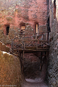 Wege zwischen den Kirchen in Lalibela