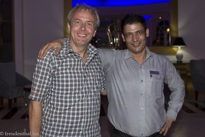 Lars und Salama im Hilton Hotel Resort im Oman