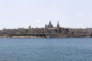 Blick von Sliema nach Valletta