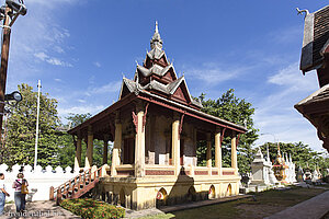 seltene Tipitaka-Bibliothek im Wat Sisaket