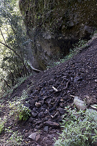 Ein Erdrutsch im Barranco de la Madera