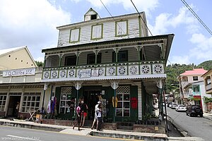 typisches Kolonialgebäude in Soufriere, St. Lucia