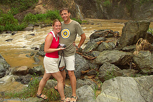 Anne und Lars beim Wasserfall Jimenoa