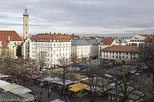 Schöne Aussicht auf den Viktualienmarkt vom Derag Livinghotel aus